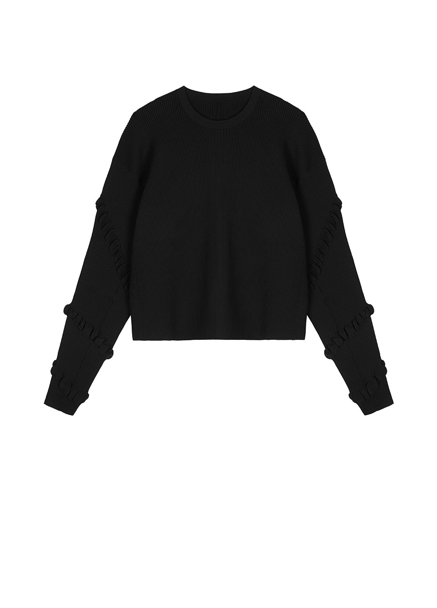 Sweater / JNBY Oversized Sweater with Pleated Sleeves