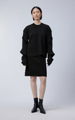 Sweater / JNBY Oversized Sweater with Pleated Sleeves