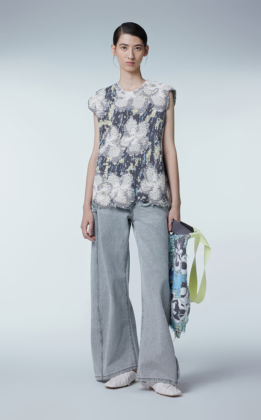 Vest / (ESG) JNBY Relaxed Floral Sweater Vest