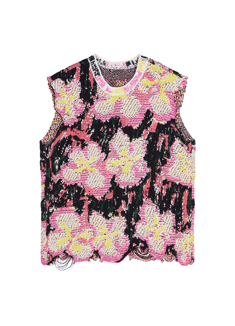 Vest / (ESG) JNBY Relaxed Floral Sweater Vest