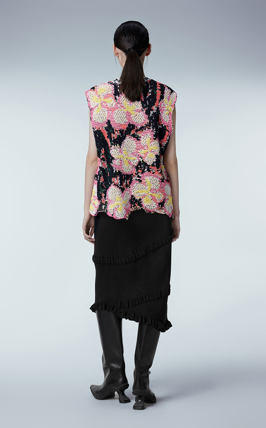 Vest / (ESG) JNBY Relaxed Floral Sweater Vest