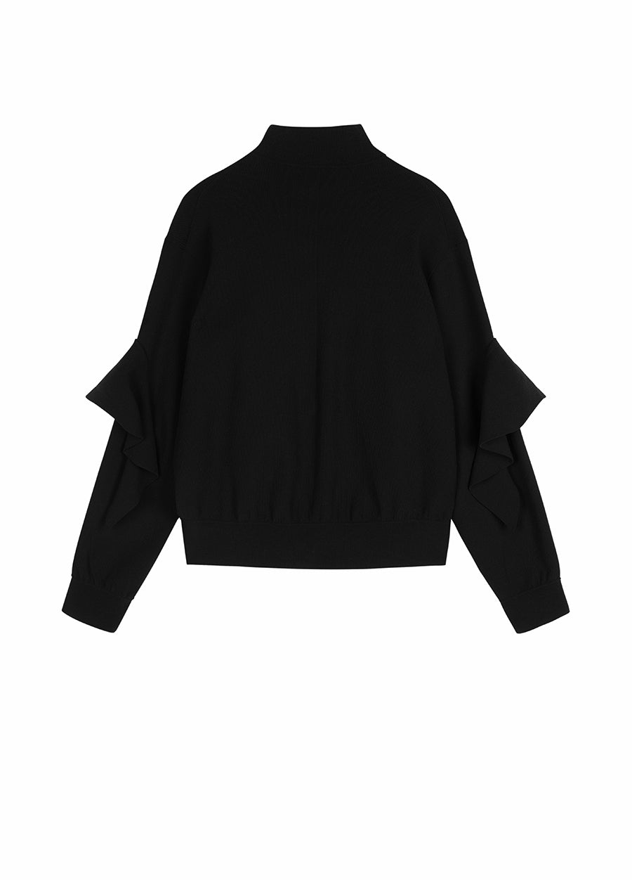 Sweater / JNBY Ruffled Nylon Cardigan