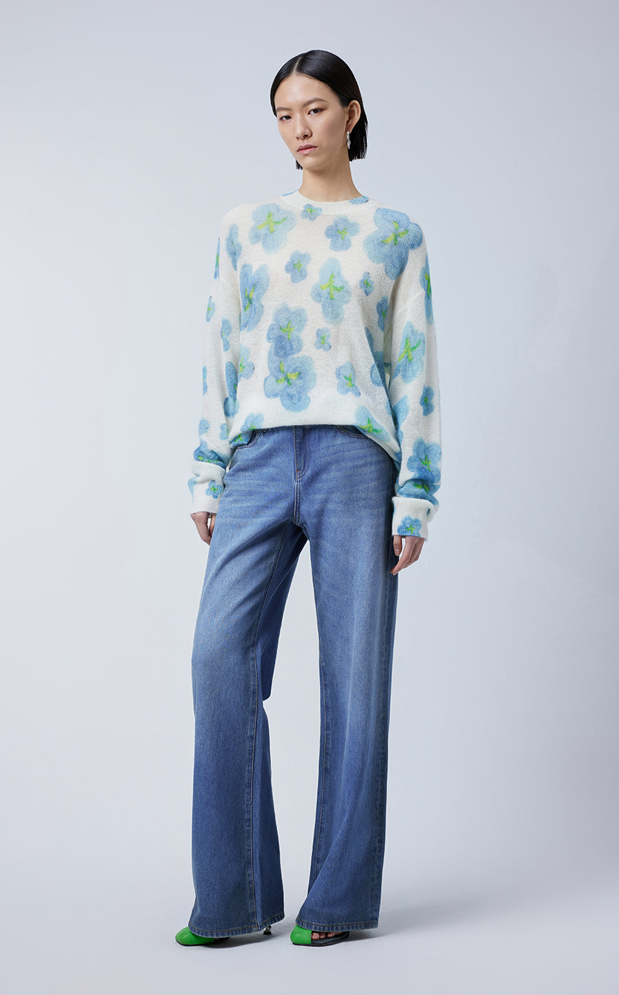 Sweater / JNBY Oversized Floral Prints Sweater