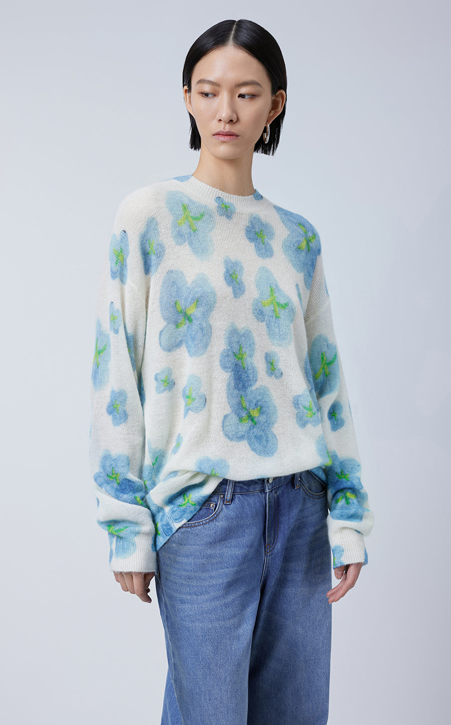 Sweater / JNBY Oversized Floral Prints Sweater