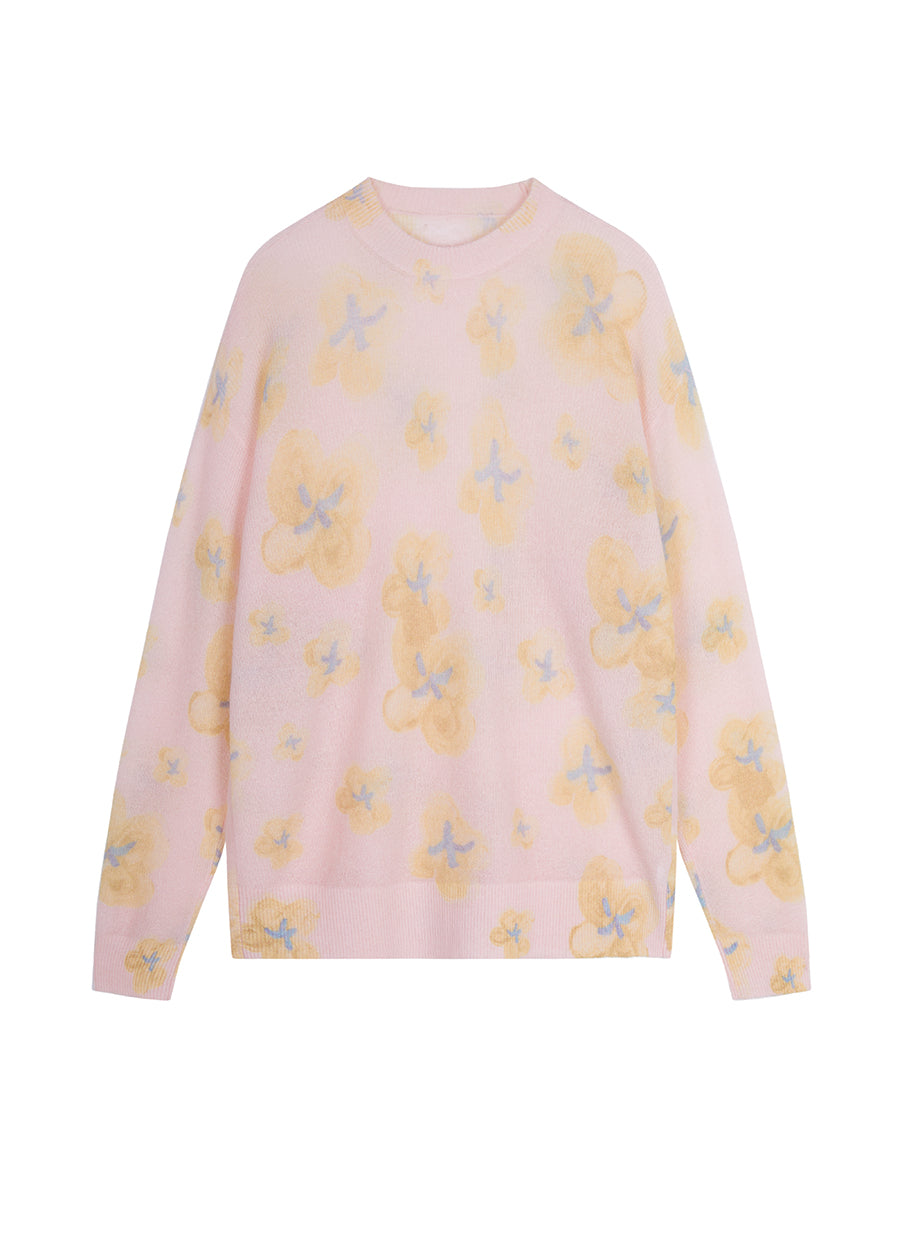 Sweater / JNBY Oversized Floral Prints Sweater