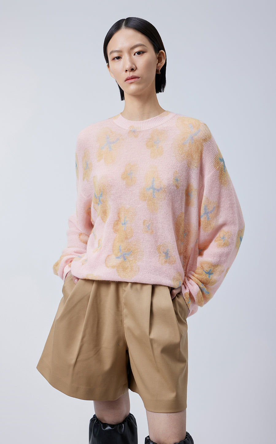 Sweater / JNBY Oversized Floral Prints Sweater