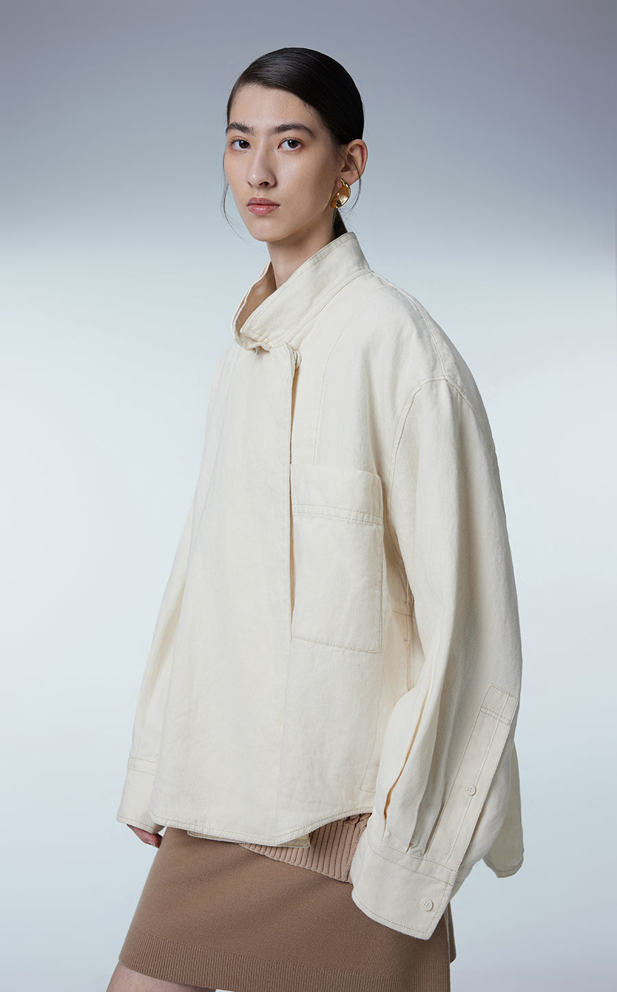 Coat / (ESG) JNBY Oversized Linen Jacket