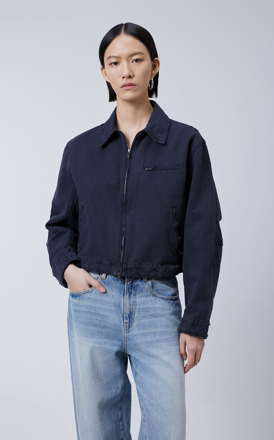 Coat / JNBY Relaxed Denim Retro Jacket