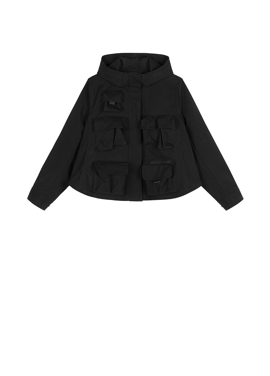 Coat / JNBY Oversized Cotton Hooded Jacket