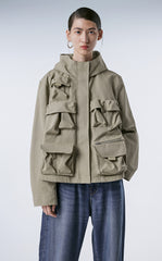 Coat / JNBY Oversized Cotton Hooded Jacket