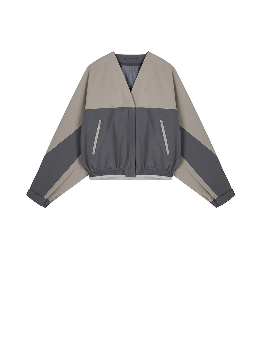 Coat / JNBY Relaxed Nylon Color-block Jacket