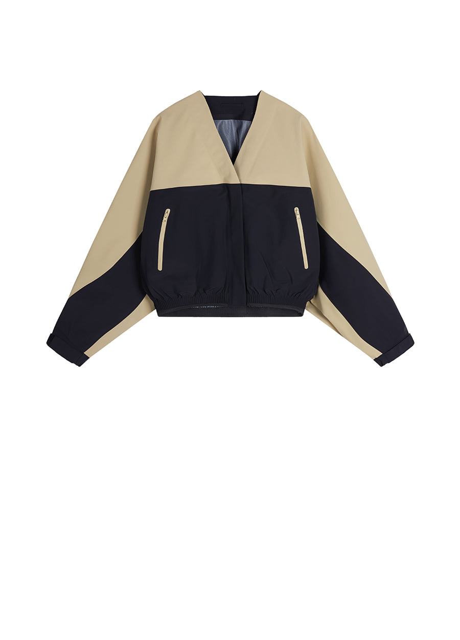 Coat / JNBY Relaxed Nylon Color-block Jacket