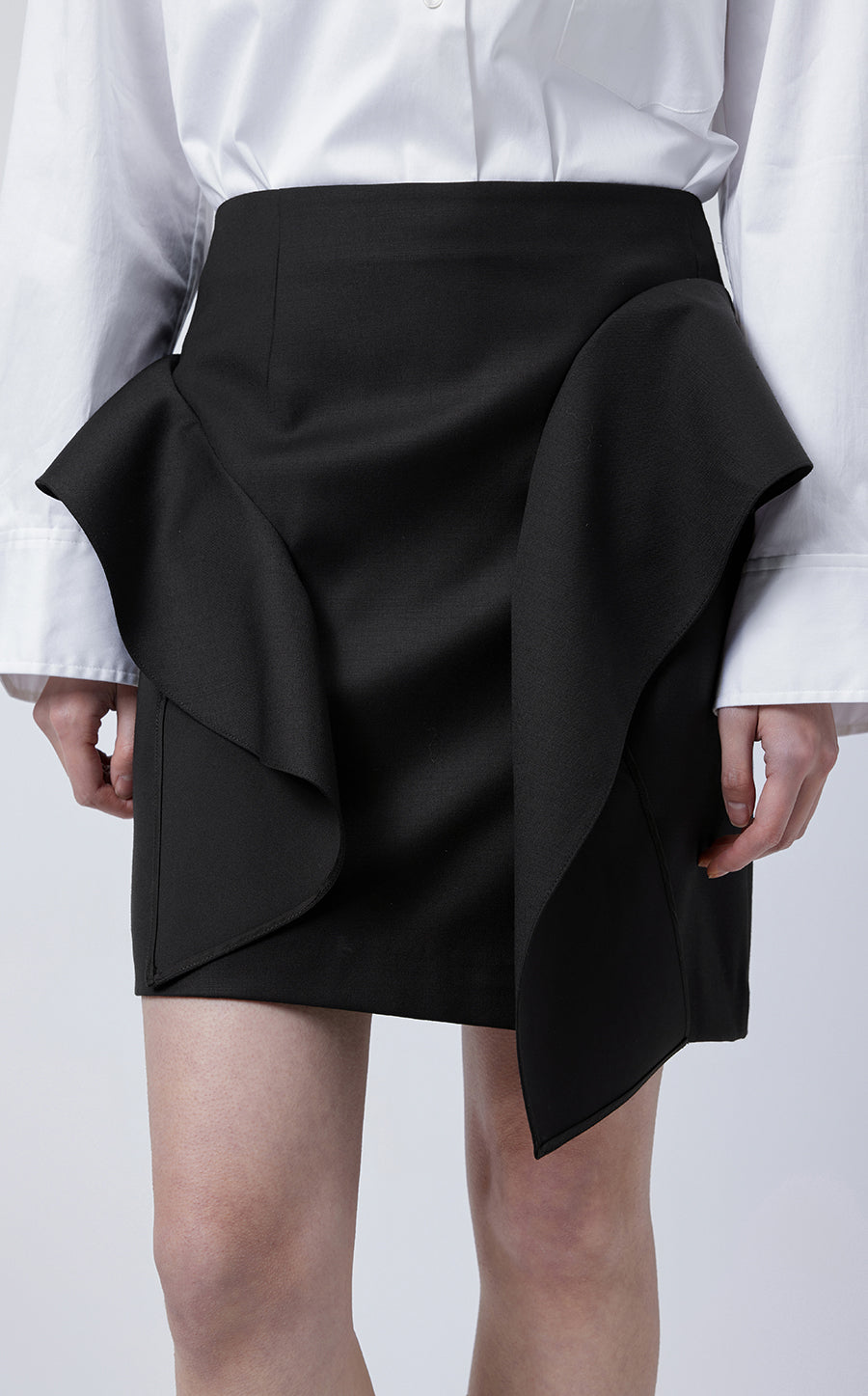 Skirt / JNBY Relaxed Ruffled Wool Skirt