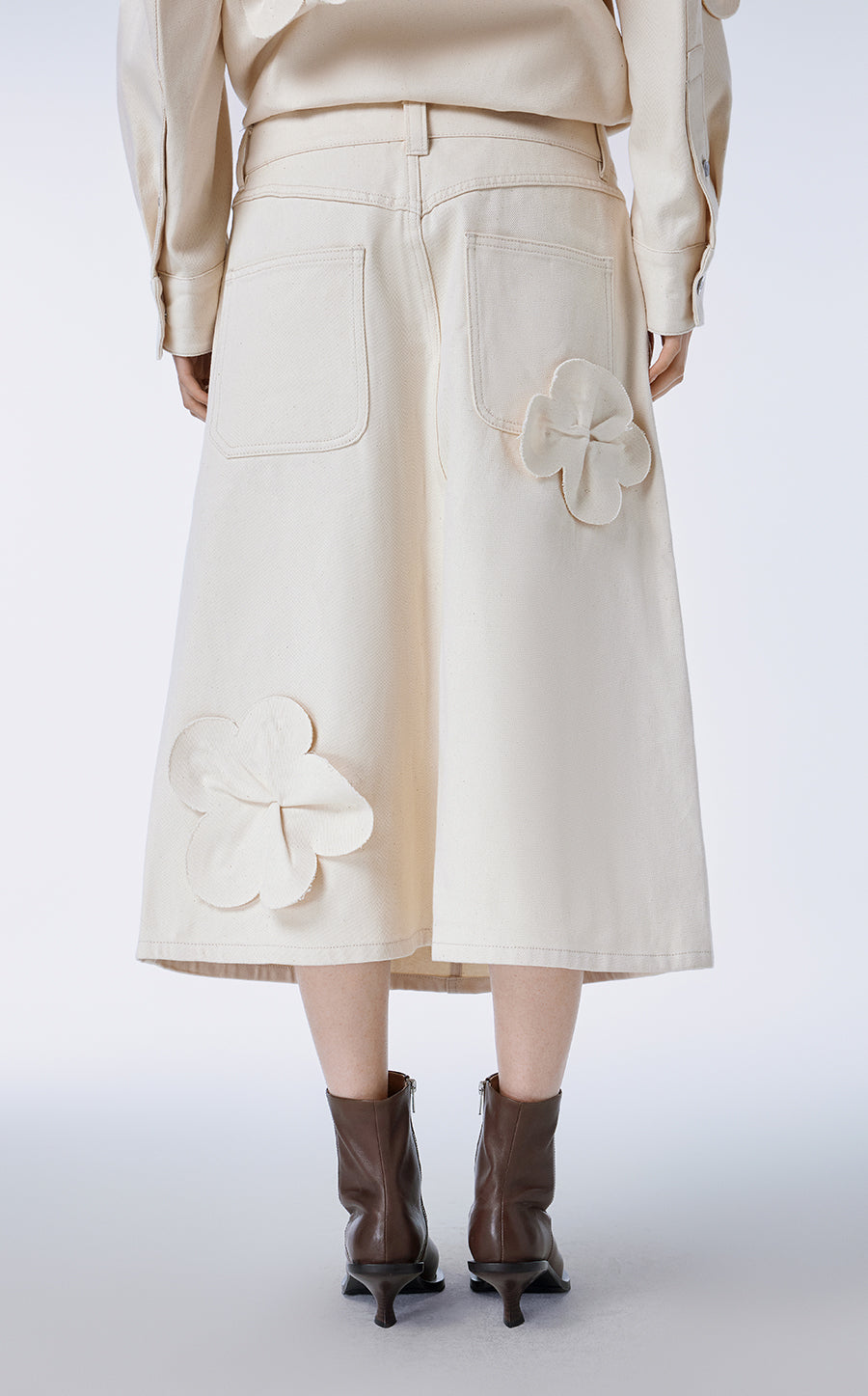 Skirt / (ESG) JNBY A-line 3D-floral Skirt