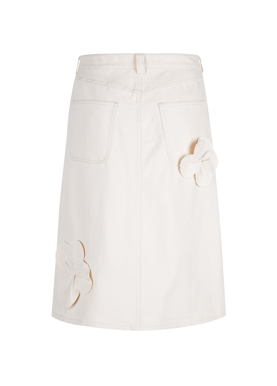 Skirt / (ESG) JNBY A-line 3D-floral Skirt