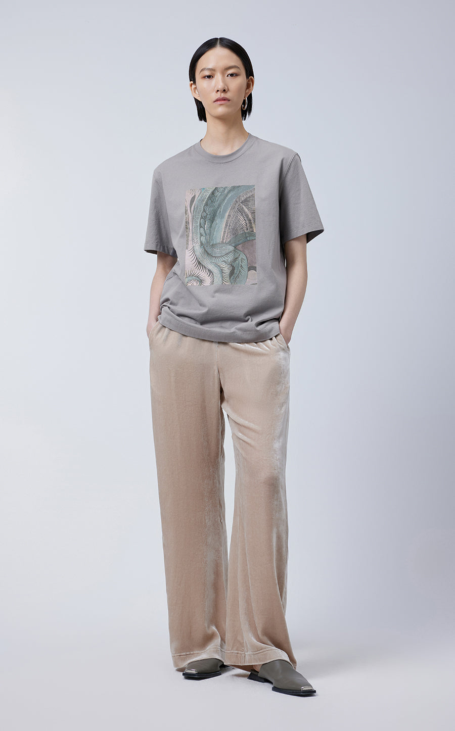 Pants / JNBY Viscose-silk Extra-long Pants