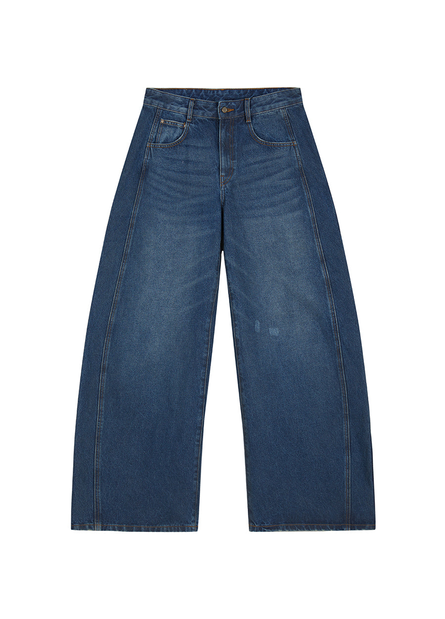 Pants / JNBY Relaxed Wide-leg Tapered Jeans