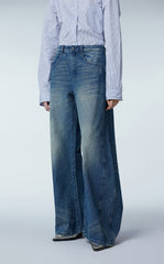 Pants / JNBY Relaxed Wide-leg Tapered Jeans