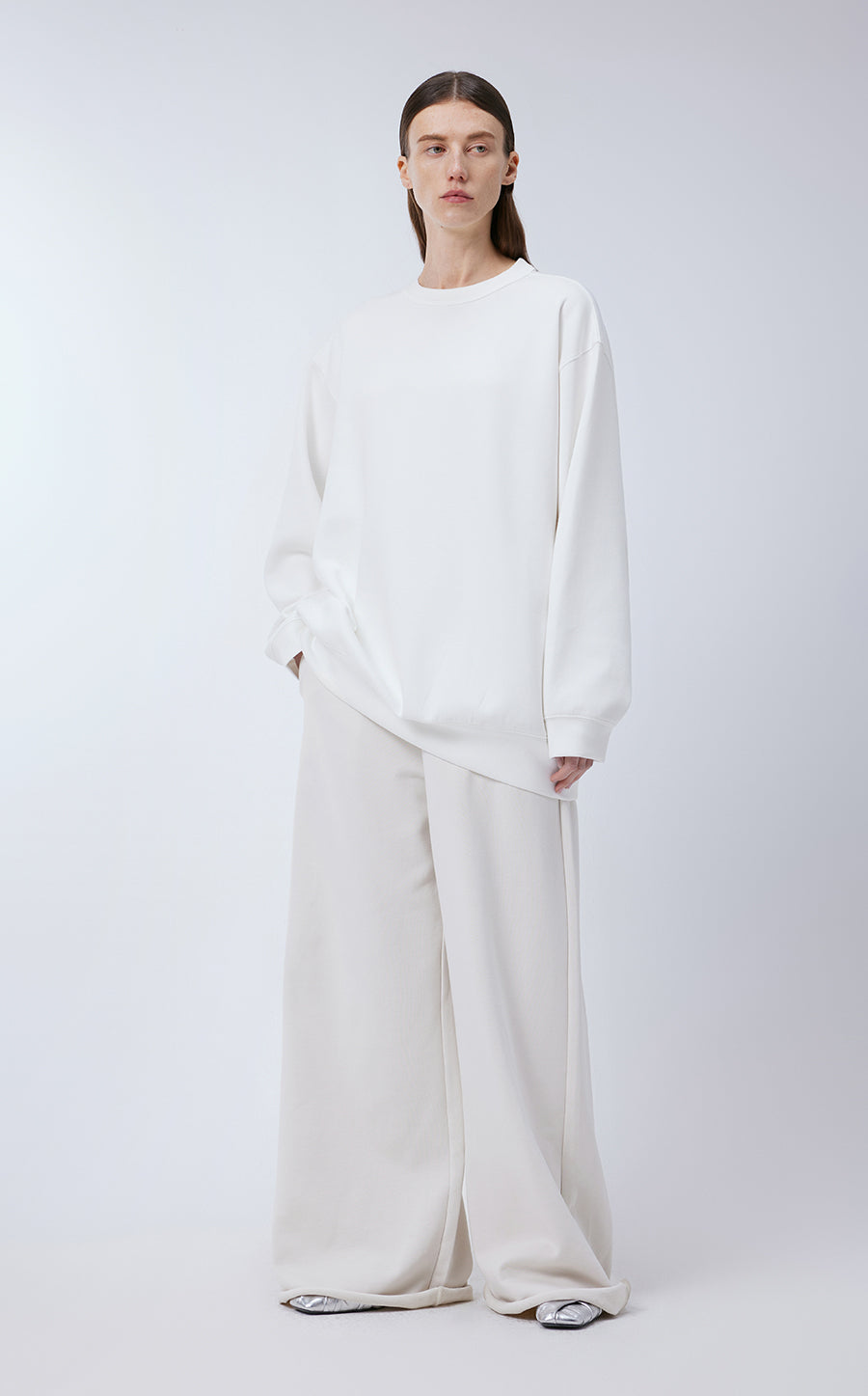 Pants / JNBY Extra Long Wide-leg Cotton Pants