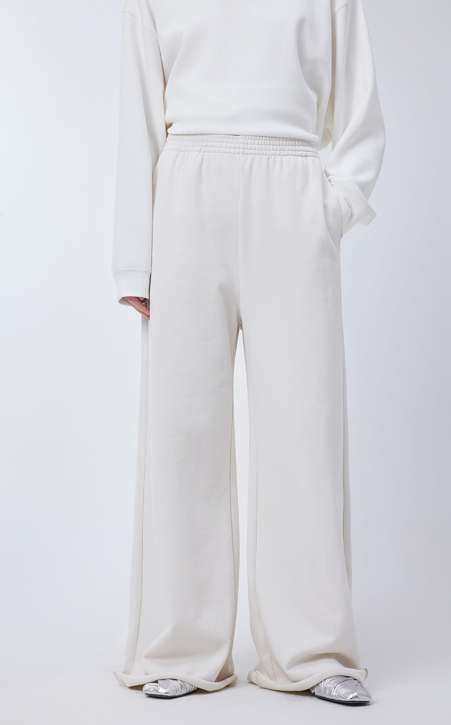 Pants / JNBY Extra Long Wide-leg Cotton Pants