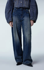 Pants / JNBY Relaxed Wide-leg Cotton Jeans