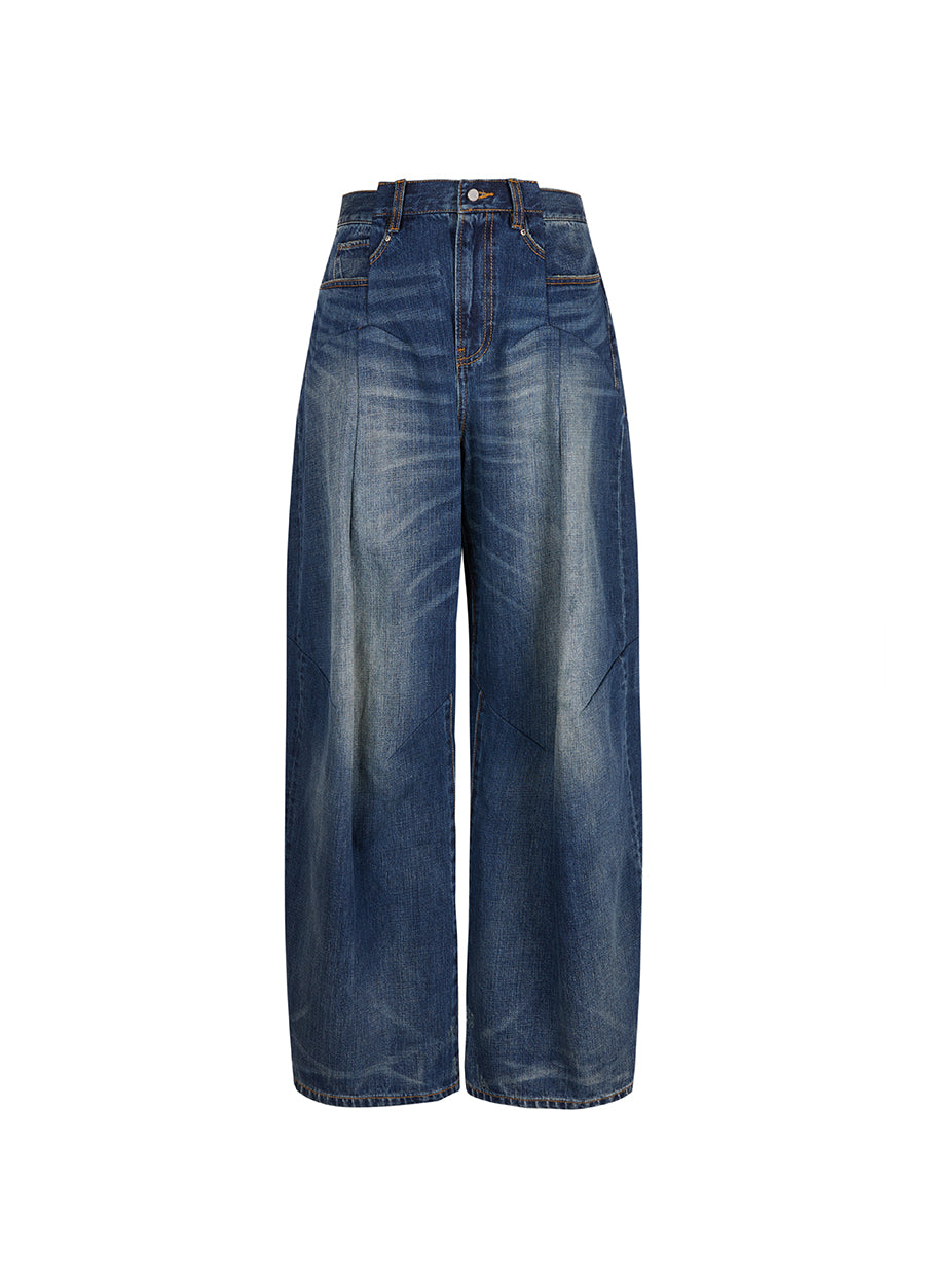 Pants / JNBY Relaxed Wide-leg Cotton Jeans