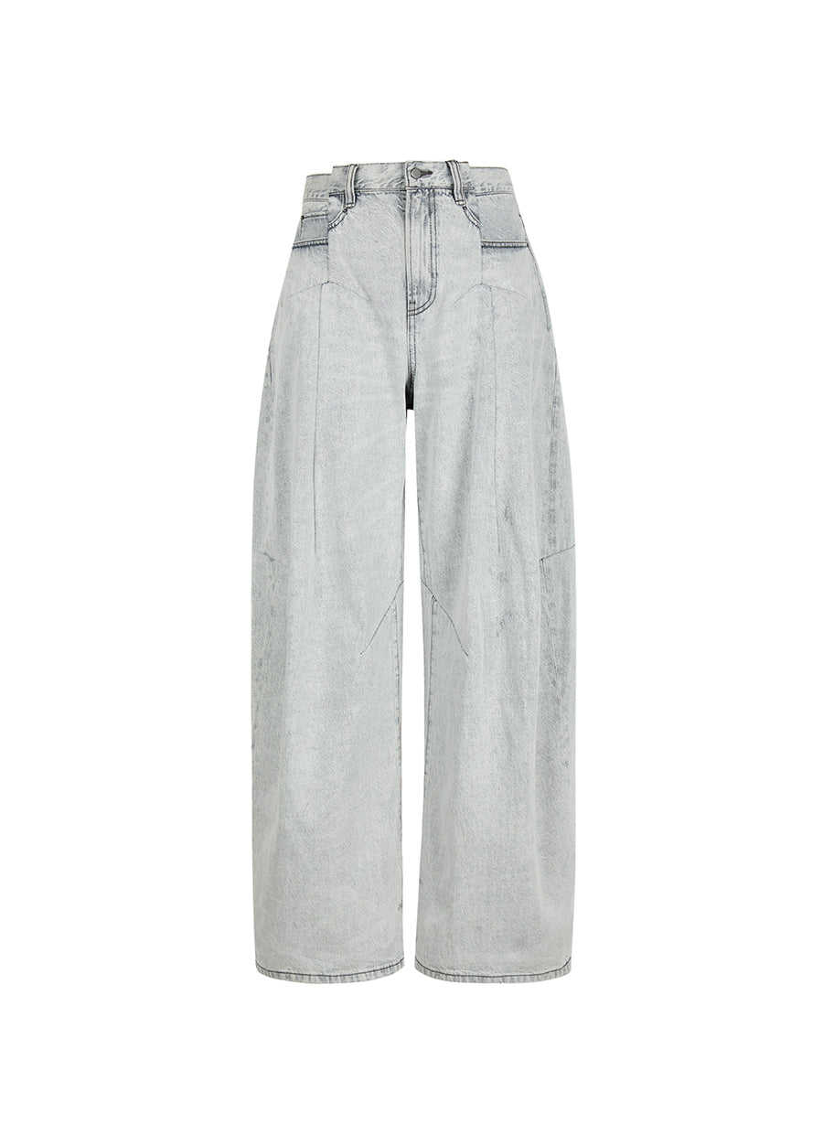 Pants / JNBY Relaxed Wide-leg Cotton Jeans