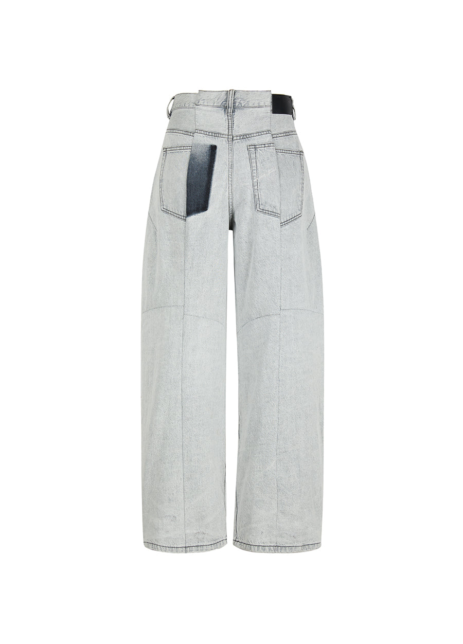 Pants / JNBY Relaxed Wide-leg Cotton Jeans