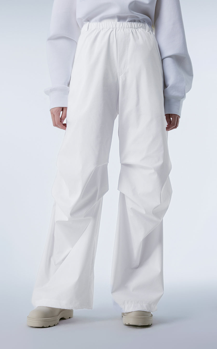 Pants / JNBY Gathered-detail Wide-leg Pants