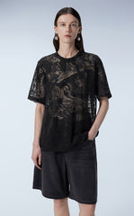 T-shirt / JNBY Relaxed Miao-inspired Print Cotton T-shirt