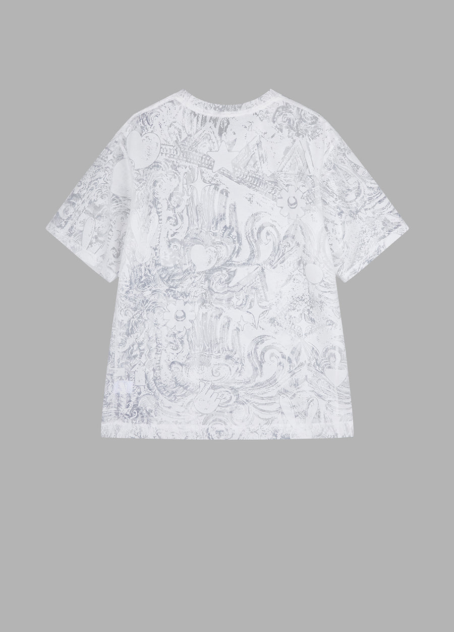 T-shirt / JNBY Relaxed Miao-inspired Print Cotton T-shirt