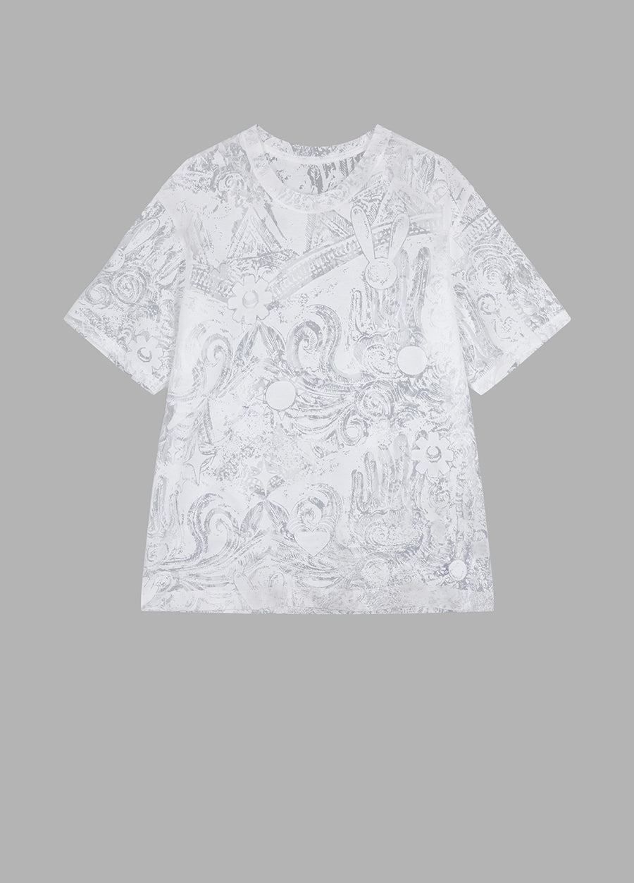 T-shirt / JNBY Relaxed Miao-inspired Print Cotton T-shirt
