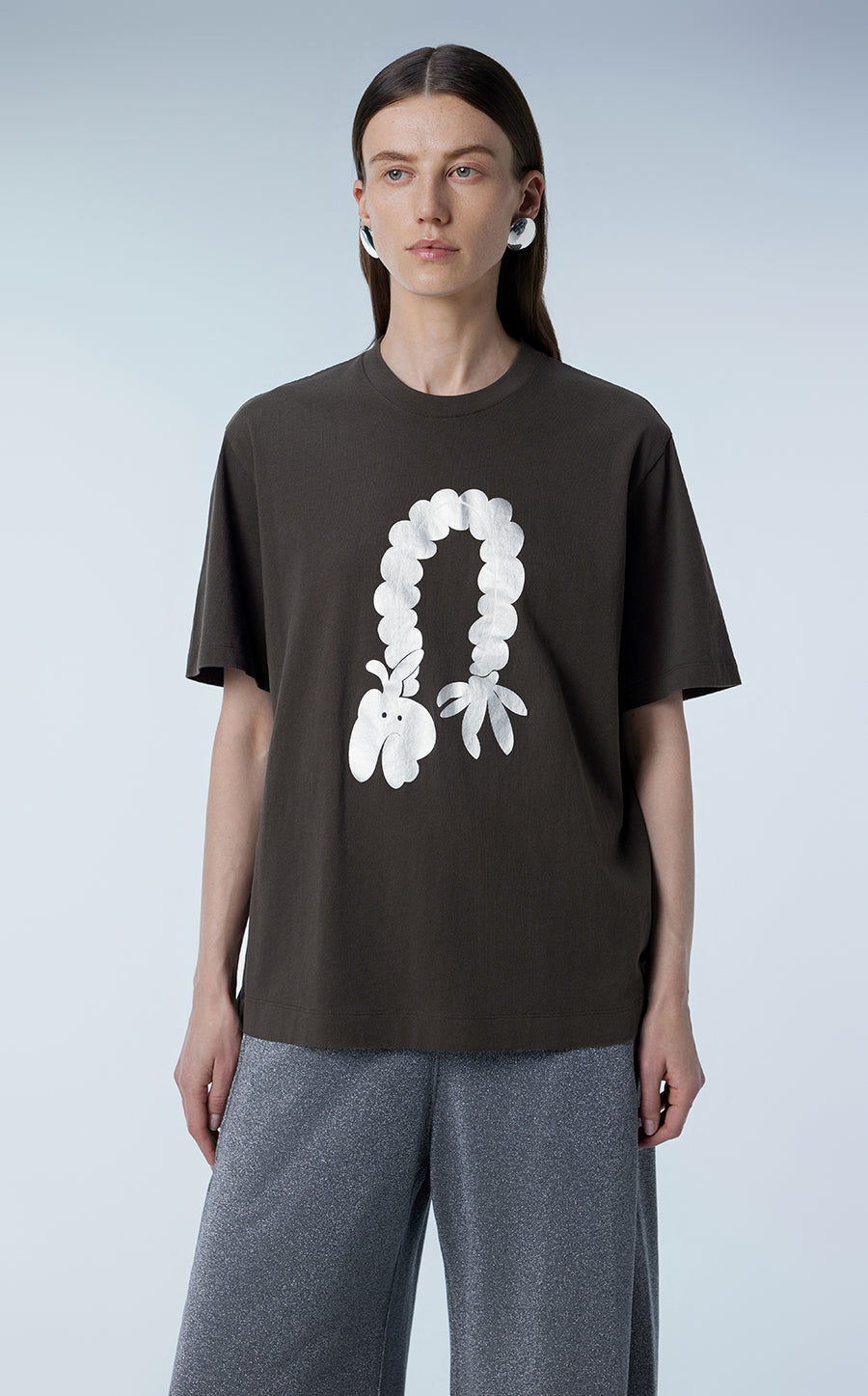 T-shirt / JNBY Relaxed Animal-print Cotton T-shirt