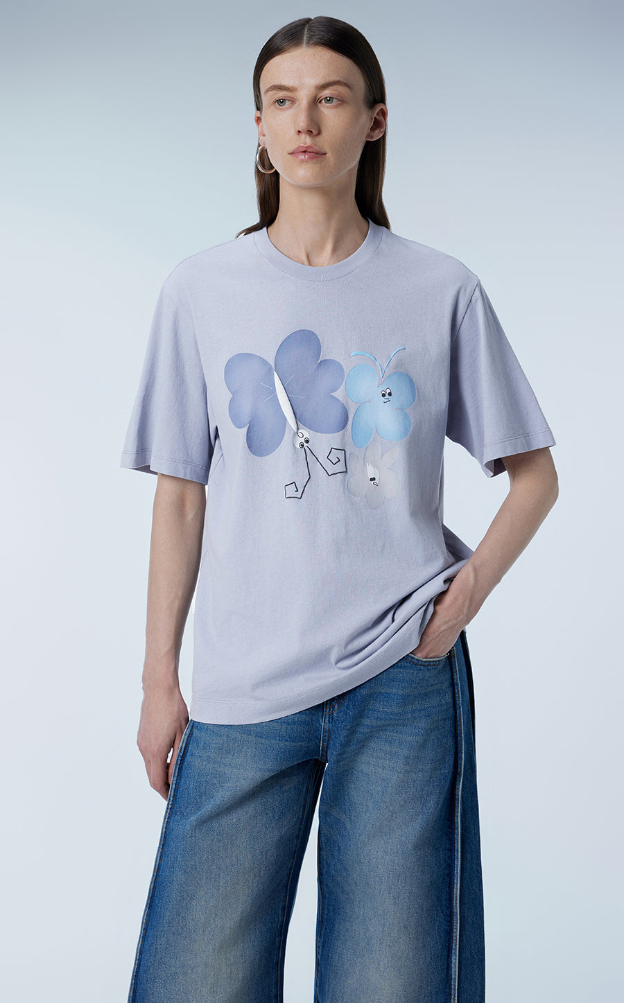 T-shirt / JNBY Relaxed Animal-print Cotton T-shirt