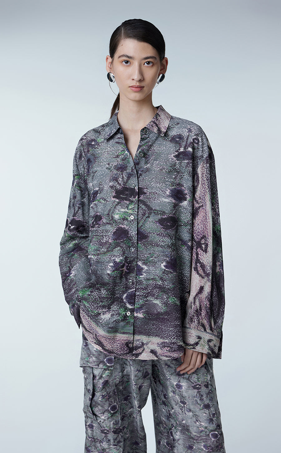 Shirt / JNBY Viscose-silk Floral Print Shirt