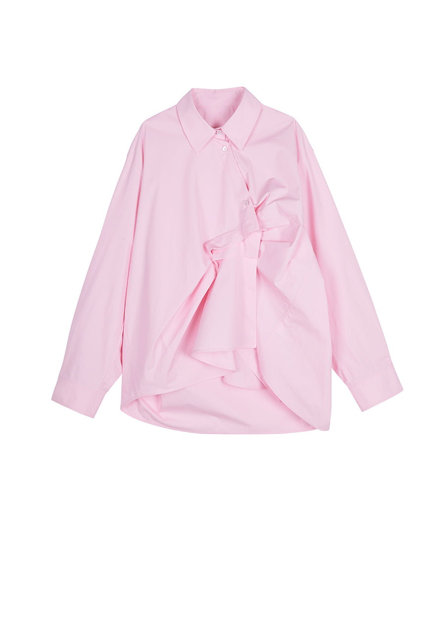 Shirt / JNBY Oversized Asymmetric Cotton Shirt