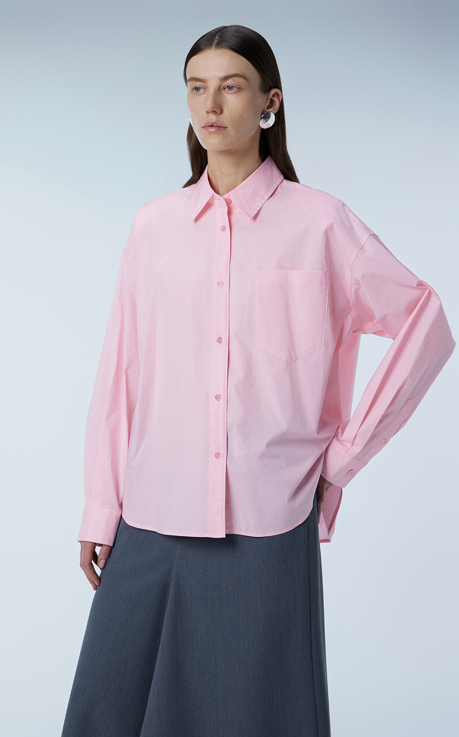 Shirt / JNBY Oversized Classic Cotton Shirt