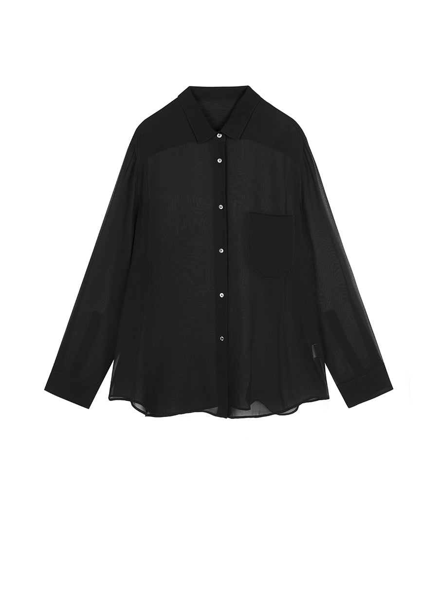 Shirt / JNBY Relaxed 100% Silk Shirt