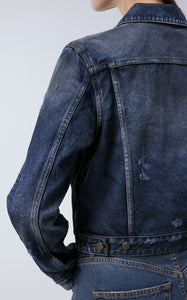 Coat / JNBY Cropped Cotton Denim Jacket