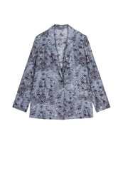 Blazer / JNBY Floral Print 100% Silk Blazer