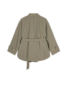Coat / JNBY Oversized Belted Short Trench Coat