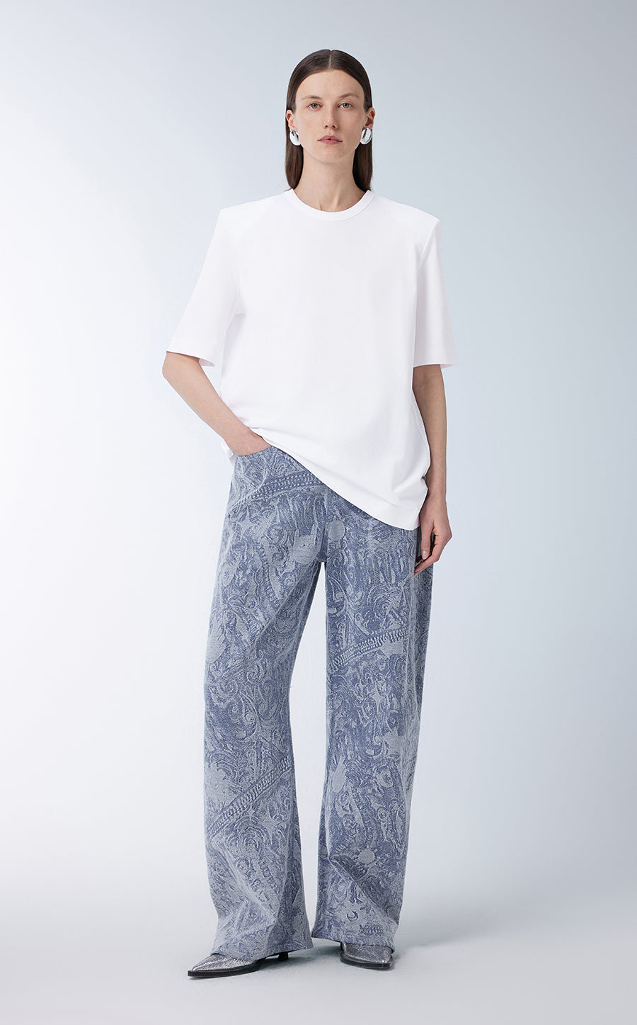 Pants / JNBY Cotton Prints Track Jeans