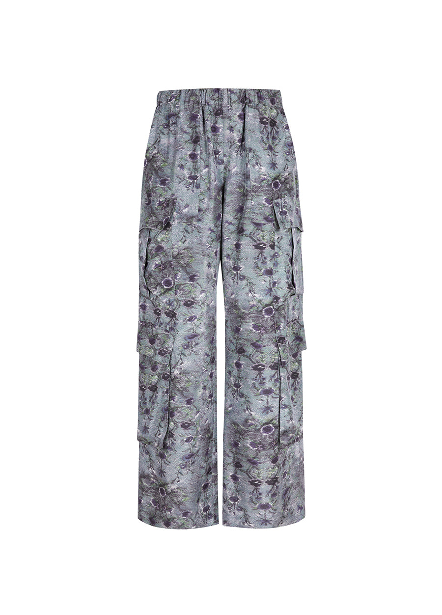 Pants / JNBY  Relaxed Floral Print Silk Pants