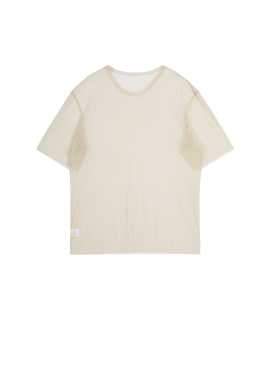 T-Shirt/JNBY Pleated Crew-necked T-Shirt