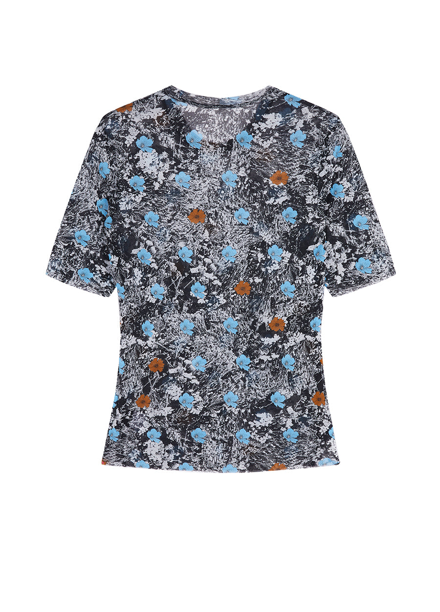 T-shirt / JNBY Floral Print Skin-friendly Short-sleeve T-shirt