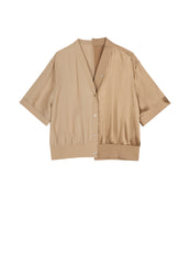 Shirt / JNBY Relaxed Viscose-silk Spliced Shirt