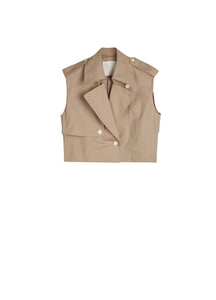 Vest/JNBY Flip Collar T-shaped Loose Fitting Mini Vest