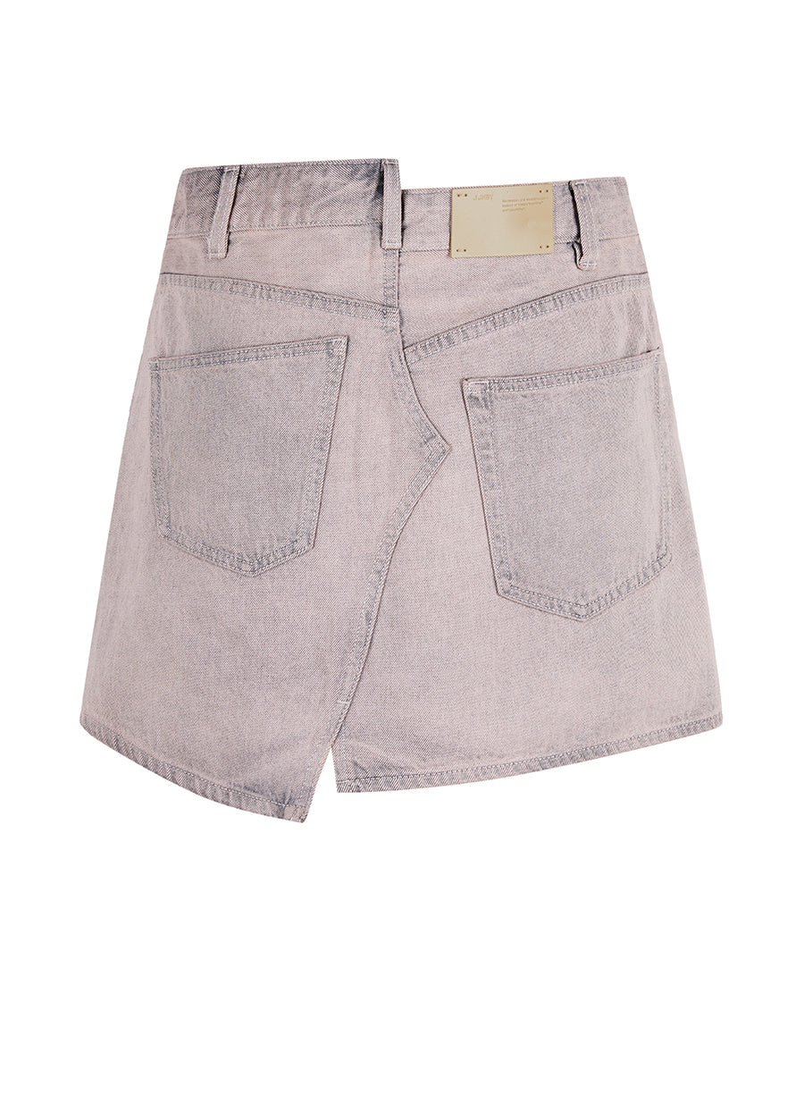 Skirt/JNBY Denim Asymmetric Waist Skirt(100% cotton)