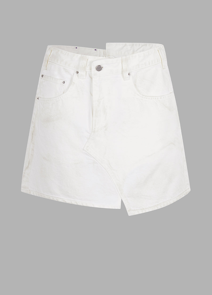 Skirt/JNBY Denim Asymmetric Waist Skirt(100% cotton)