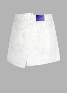 Skirt/JNBY Denim Asymmetric Waist Skirt(100% cotton)